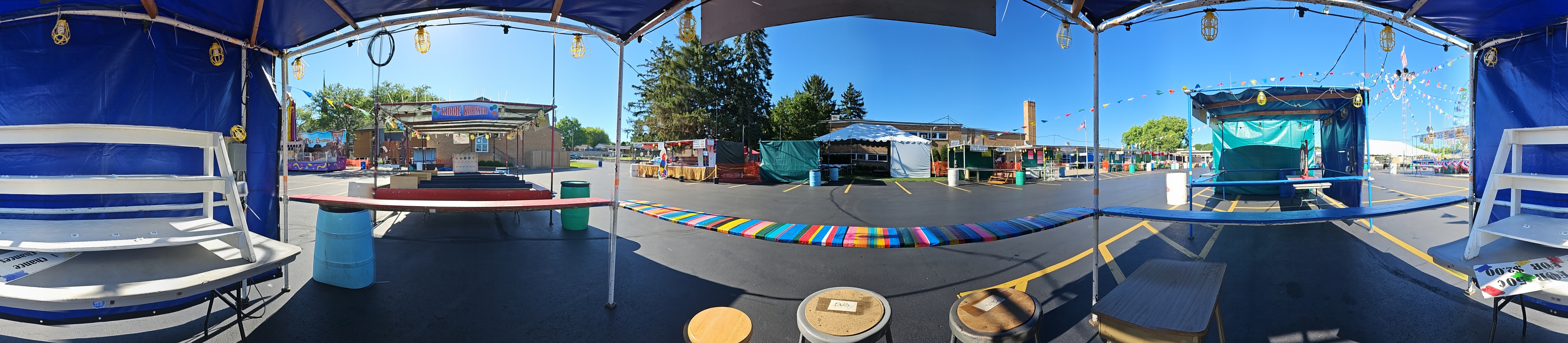 Unpacking the booth