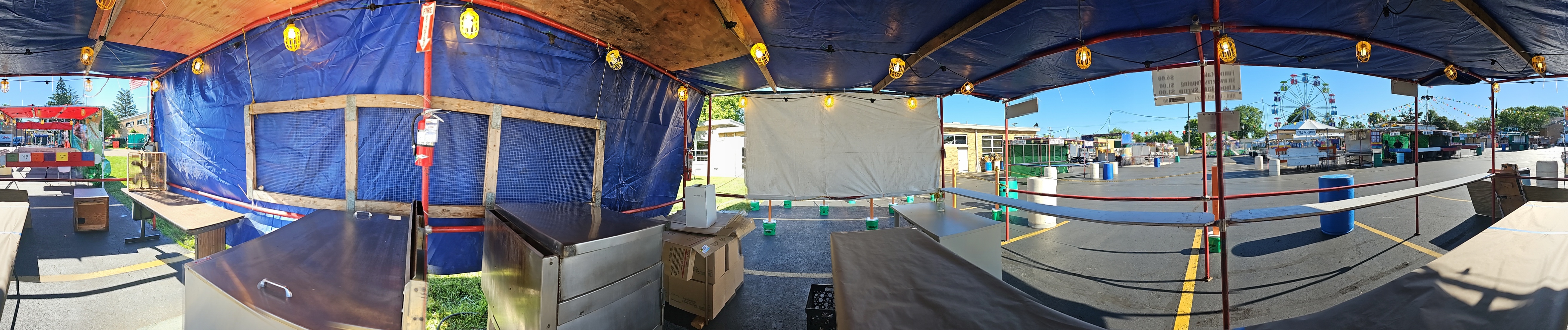 Unpacking the booth