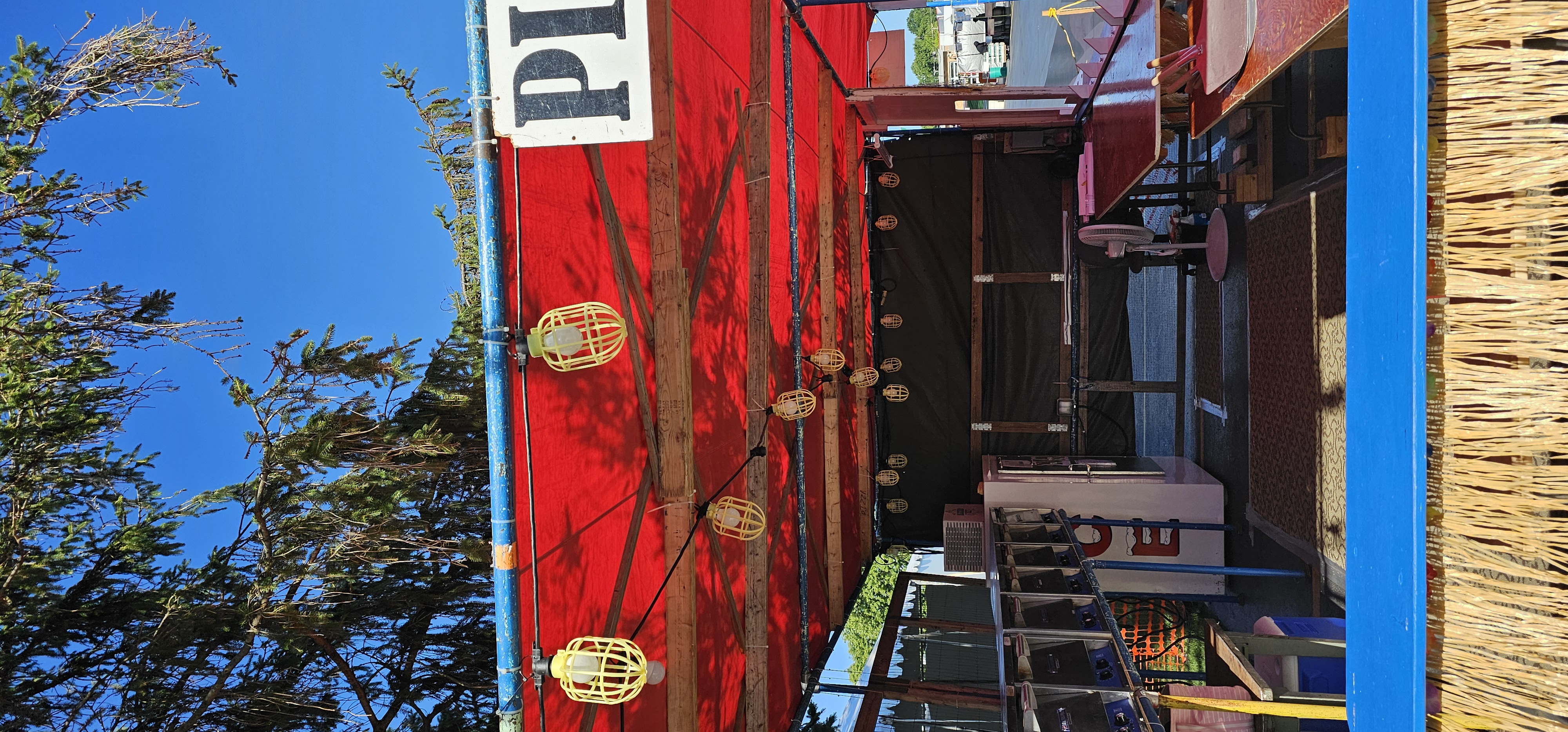 Unpacking the booth