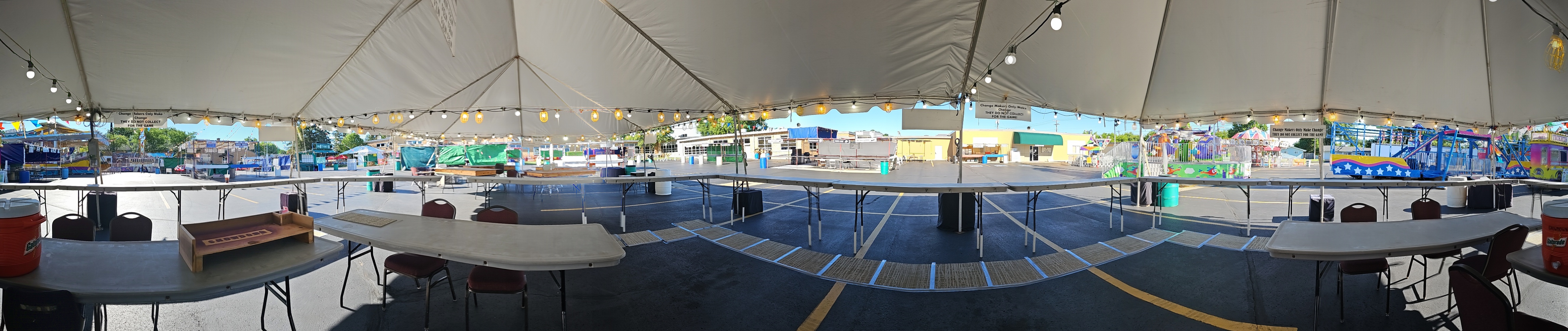 Unpacking the booth