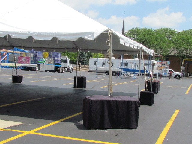 Unpacking the booth