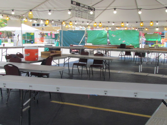 Unpacking the booth