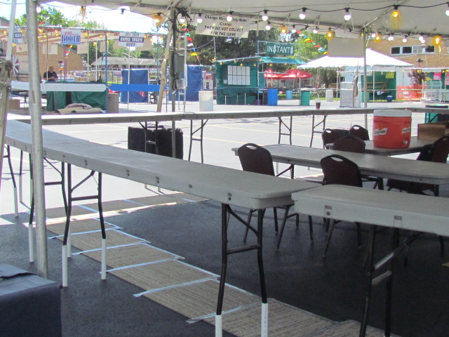 Unpacking the booth
