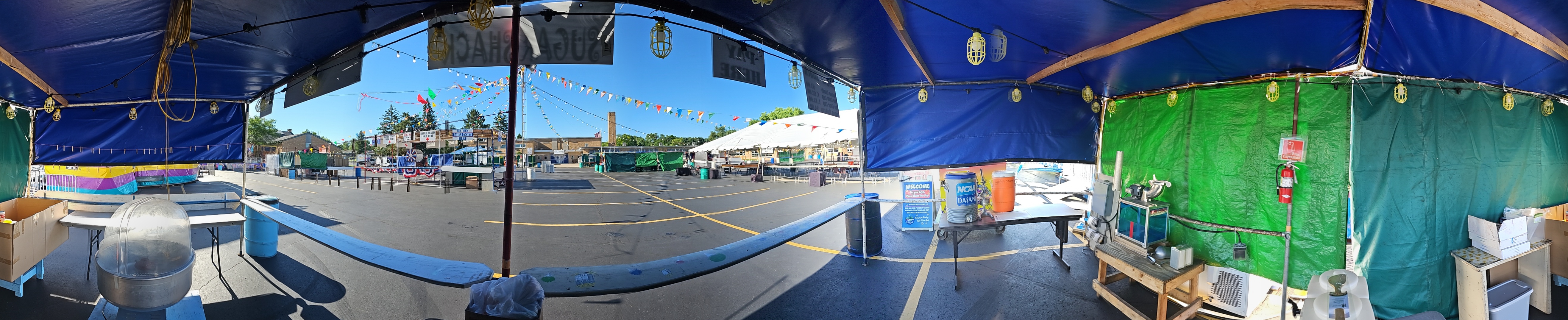 Unpacking the booth