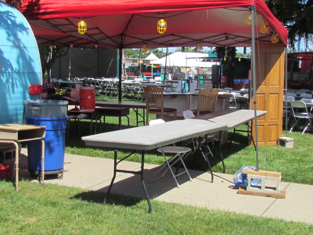 Unpacking the booth
